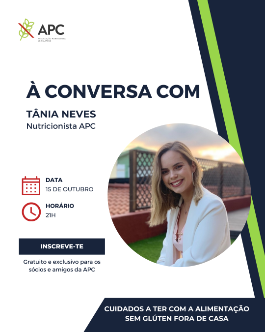 à conversa com Tânia Neves, dia 15 de outubro, às 21h