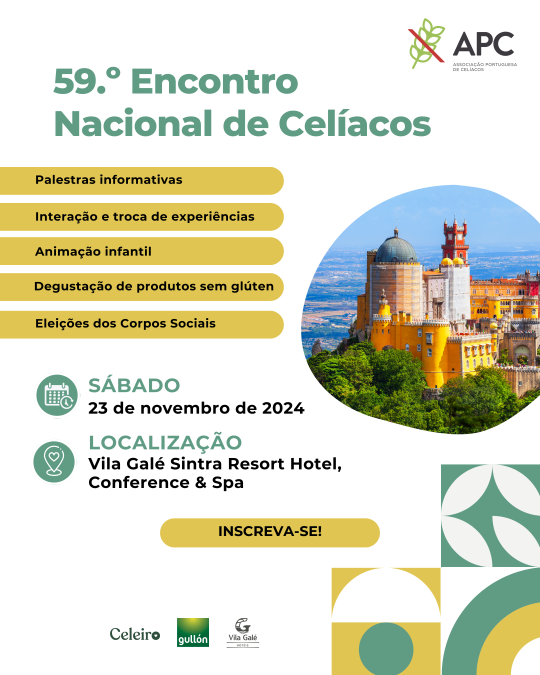 59.º Encontro Nacional de Celíacos, a 23 de novembro, em Lisboa