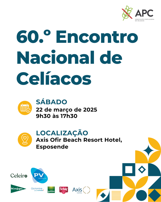 60.º Encontro Nacional de Celíacos a 22 de março